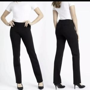 Betabrand Classic Straight Leg Yoga Career Dress Pants Size Large Black EUC